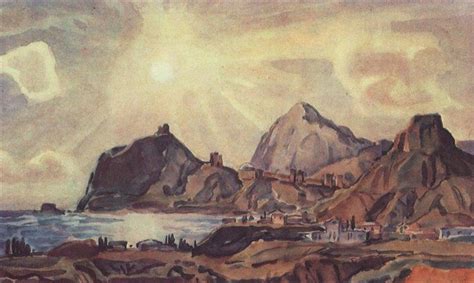 View of Sudak, c.1935 - Konstantin Bogaevsky - WikiArt.org