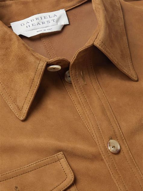 GABRIELA HEARST Lucas Suede Overshirt for Men | MR PORTER