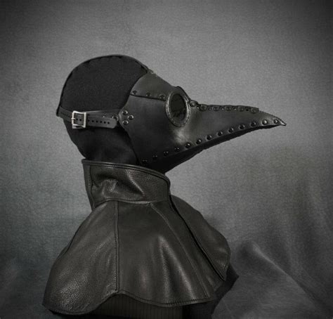Bubonis Plague Doctor Mask in Leather Black - Etsy