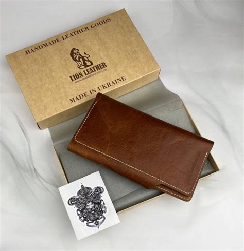 Кожаный мужской большой кошелек Lion Leather Co коньяк MW007CM от ...