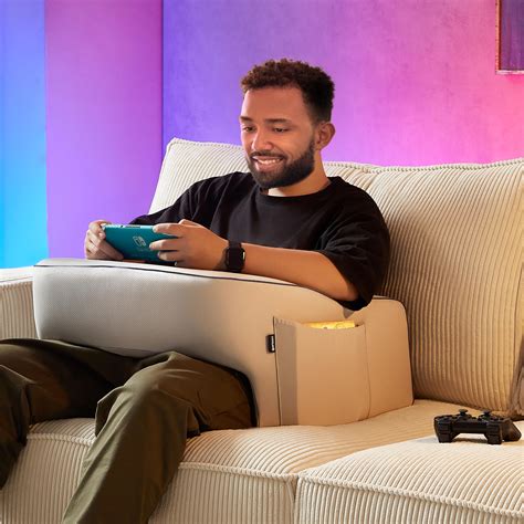 Reading Pillow for Gaming, Large Arm Rest Pillow, Memory Foam Bed Rest