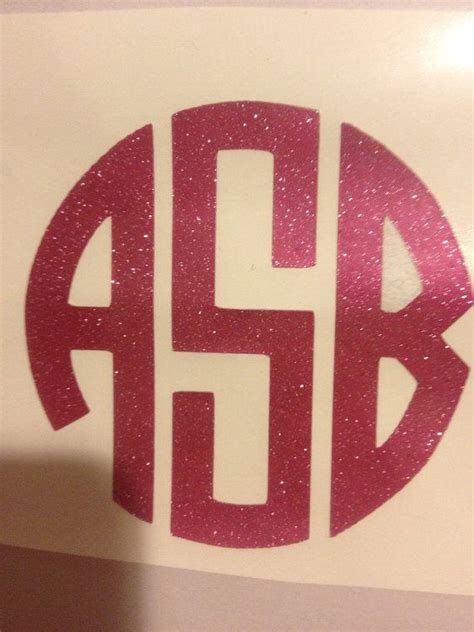 Circle Monogram Decal, $5.00 | Circle monogram, Monogram decal, Monogram