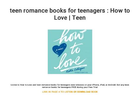 teen romance books for teenagers : How to Love | Teen