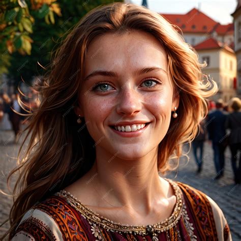 Premium Photo | Czech woman from Czech Republic typical national citizen