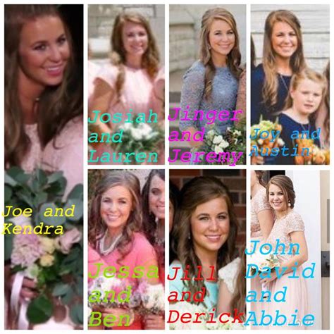 Jana has been a bridesmaid in every Duggar wedding, including Josh and