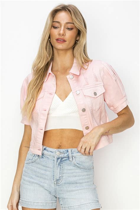 Risen Shirring Sleeve Crop Jacket