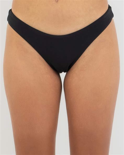 Shop Kaiami Izzy High Cut Bikini Bottom In Black - Fast Shipping & Easy