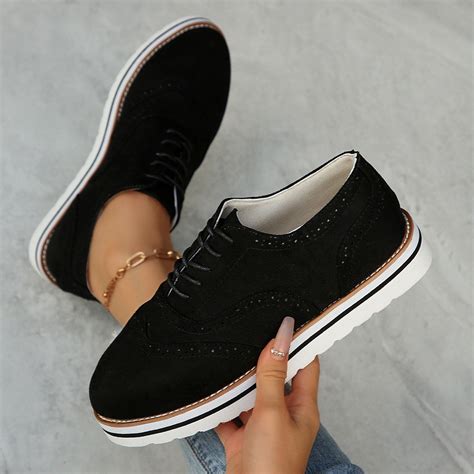 Aueoeo Comfortable Dress Shoes For Women Women's Fashion Casual Solid