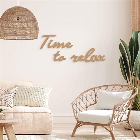 MDF Decoratie Time to Relax - naturel | wall-art.nl