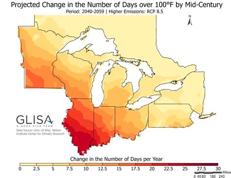 Great Lakes Regional Climate Change Maps | GLISA