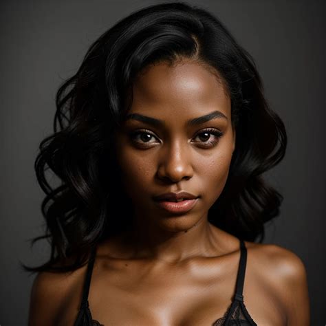 Beautiful sexy black girl, black girl, attractive, detailed face