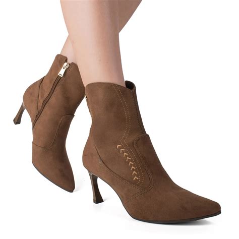 Bota Cano Curto E Salto Fino - Bota Dakota Feminina Cano Curto Marrom Salto Fino - Dakota