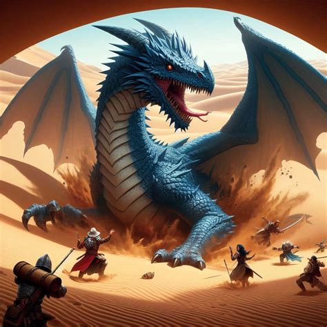 ADULT BLUE DRAGON: Defenses Inside and Outside the Lair - Dragon Encounters