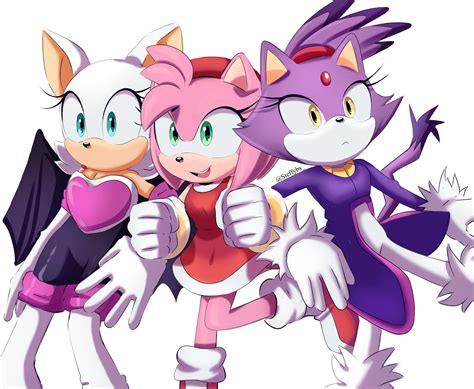 Amy, Blaze and Rouge on a girls night out. (By @Steffy_bs) : r