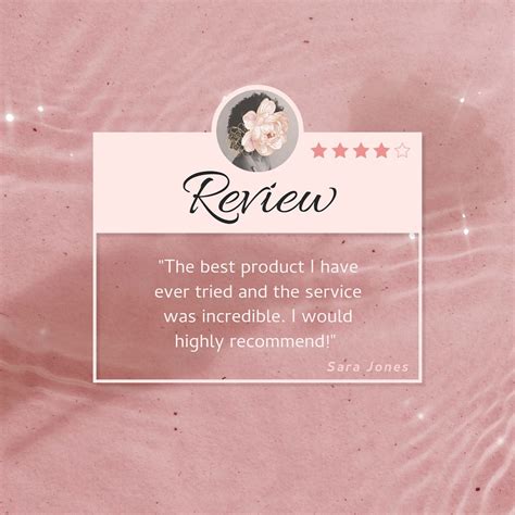 customer review facebook post template premium editable template