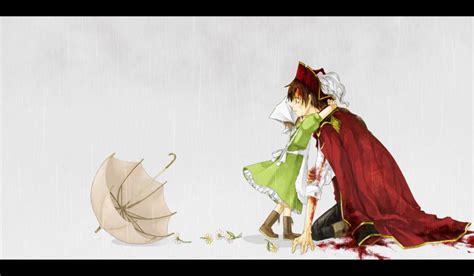 Фото арт, art, аниме, anime, зонт, анимешки с зонтами