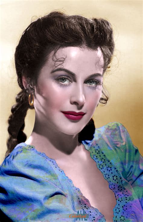 Hedy Lamarr, colorized from a 1942 promo still of her movie Tortilla
