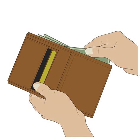 open wallet clipart