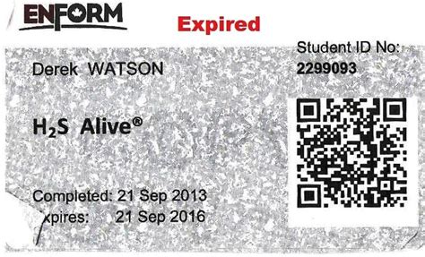 H2s Certification Card Template | williamson-ga.us