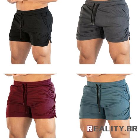 - Nova Moda Calções De Ginástica Para Homem Treino Corrida Esporte