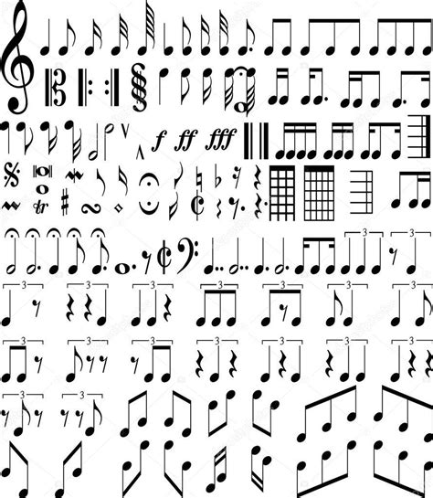 Музыкальные символы — стоковое изображение | Music symbols, Music notes ...