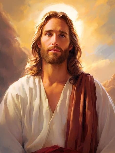 lord jesus christ illustration premium ai generated image
