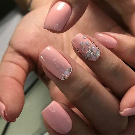 Нежно Розовые Ногти Со Стразами Фото Дизайн — Richnail.ru