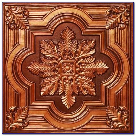 Faux Tin Glue Up Ceiling Tiles Installation - Ceiling : Home Design ...