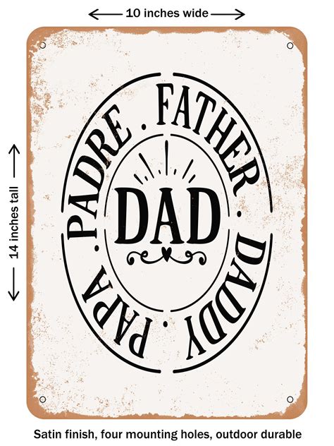 DECORATIVE METAL SIGN - Padre Father Daddy - Vintage Rusty Look | Michaels