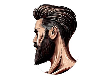 premium vector beard evolution illustrated vector logo set