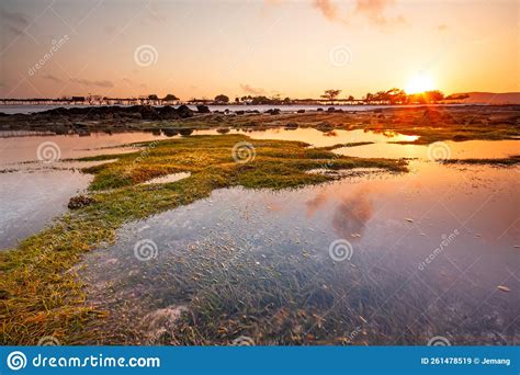 dramatic scenery  sunset  seaside stock image image  kuta