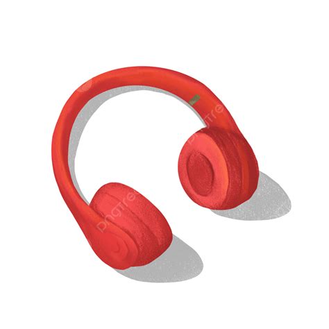 Headset Clipart Vector, Cartoon Cute Red Stereo Headset Headset, Headset, Red, Headphones PNG ...