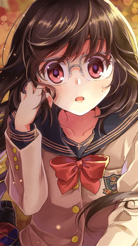 Cute Anime Girl With Glasses Wallpapers - Wallpaper Cave
