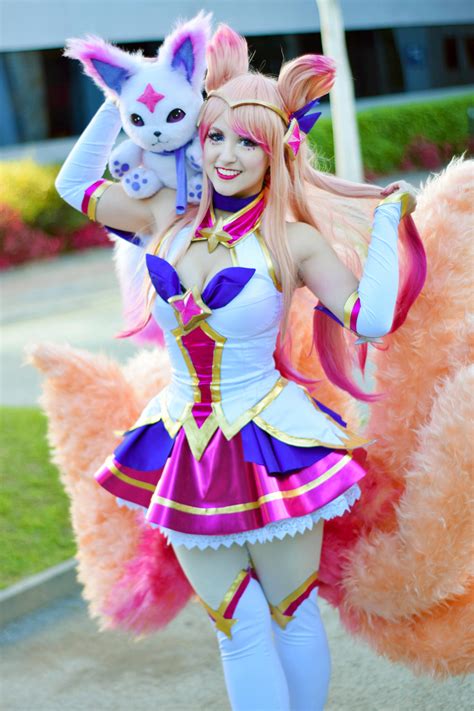star guardian ahri cosplay league  legends  kitsune raposa