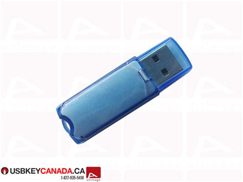 Custom blue usb key | USB Key Canada