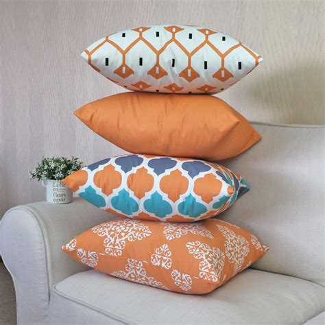 Twill Waterproof Cushion Cover Geometric Print Throw Pillow Covers ...