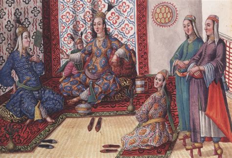 Harem Scene from Codex Vindobonensis 8626 – Ottoman Turkish Garment