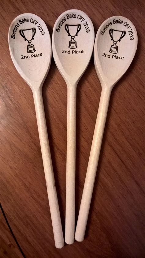 Trophy Spoon Personalised Engraved Wooden Spoon Winner - Etsy UK