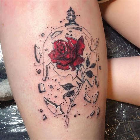 71 Cool Beauty and the Beast Rose Tattoo Ideas