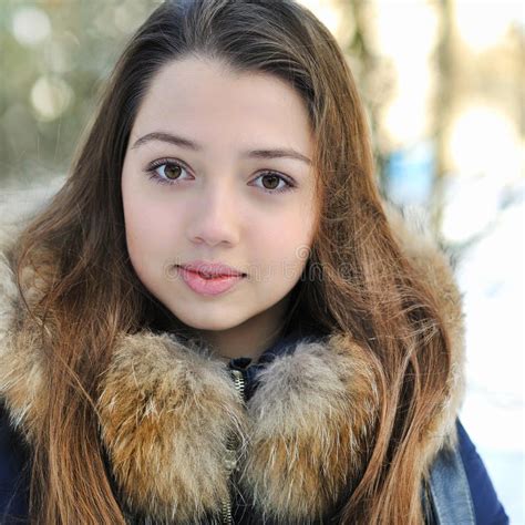 Closeup Portrait of Pretty Little Girl Face Stock Photo - Image of ...