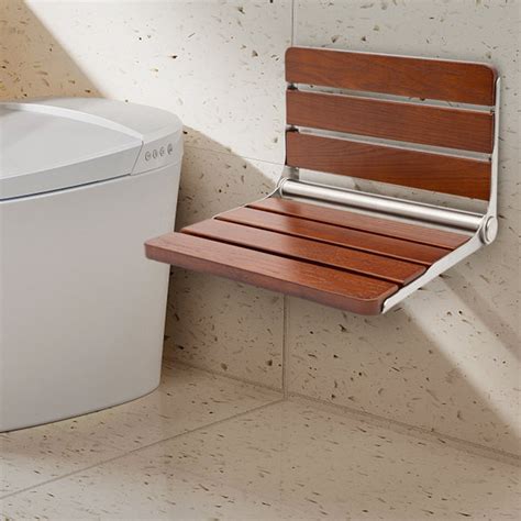 DENFER Wall-mounted Foldable Shower Seat | Wayfair