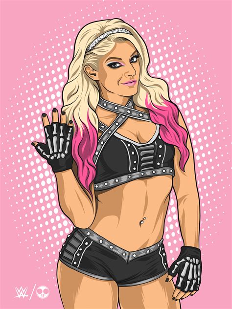 WWE Fan Art I made of WWE Superstar Alexa Bliss. Made on iPad Pro with