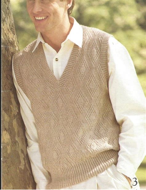 Mens Knitted Vest Pattern Free Classic Men’s Vest To Knot For Free With ...