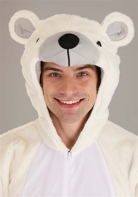 Adult White Polar Bear Costume Onesie | Bear Costumes
