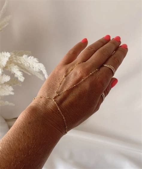 Hand Chain Dainty Beaded Chain » Gosia Meyer Jewelry