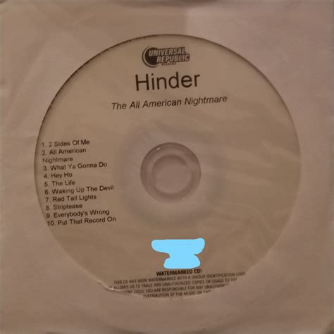 Hinder – All American Nightmare (2010, CDr) - Discogs