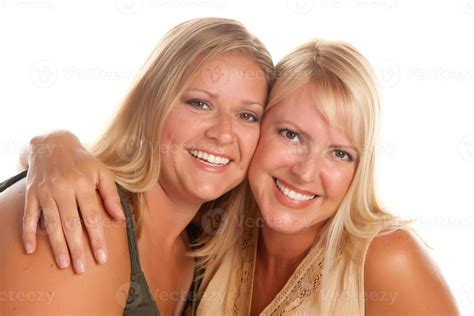 Blonde girlfriends next to each other 16292638 Stock Photo at Vecteezy