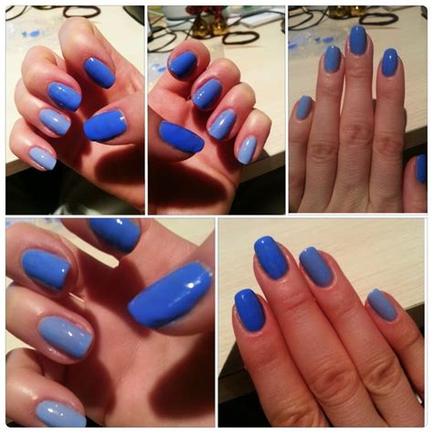 blue gradient nail to nail | Gradient nails, Nails, Nail designs