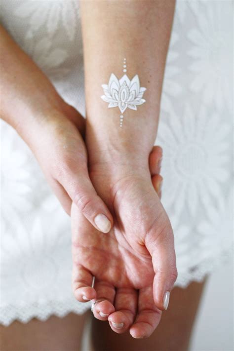 White Lotus Flower Tattoo