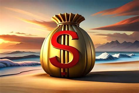 Premium AI Image | illustration money bag with dollar sign